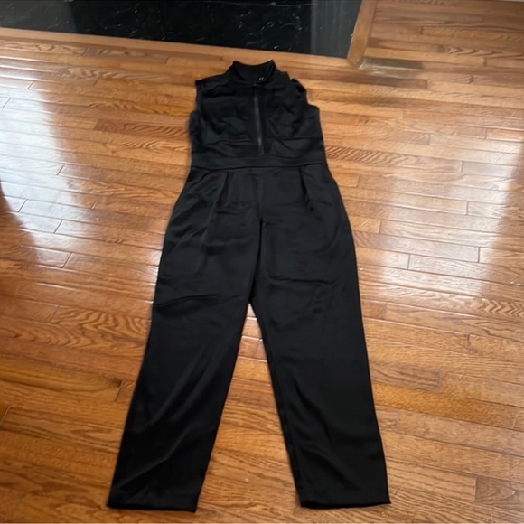 Burberry Black Sleeveless Jumpsuit High Neck